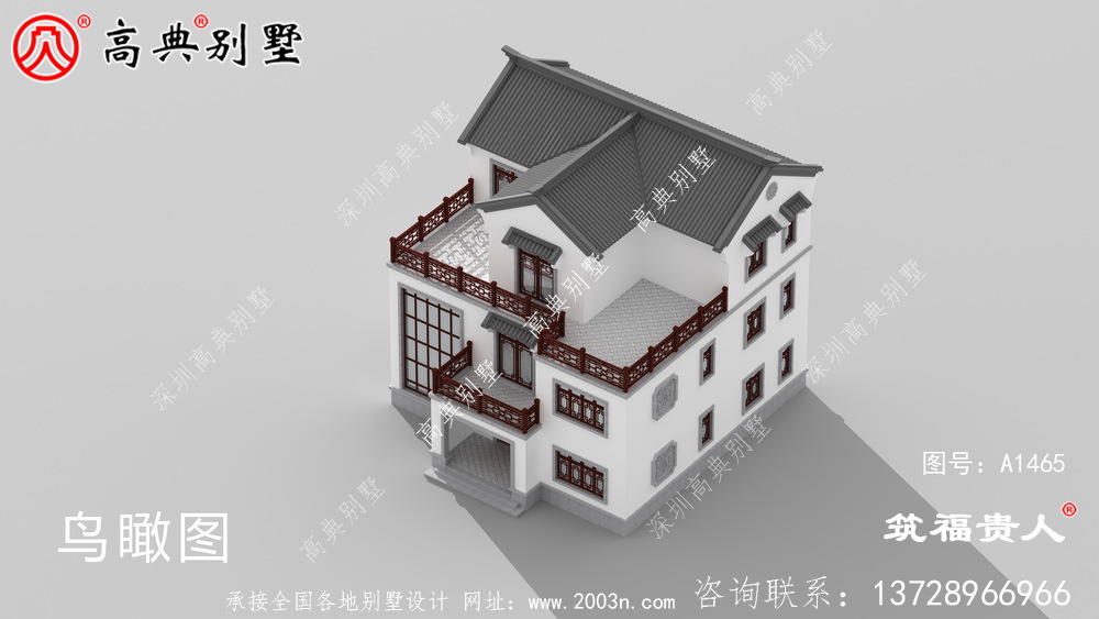 現代簡約新中式別墅設計圖