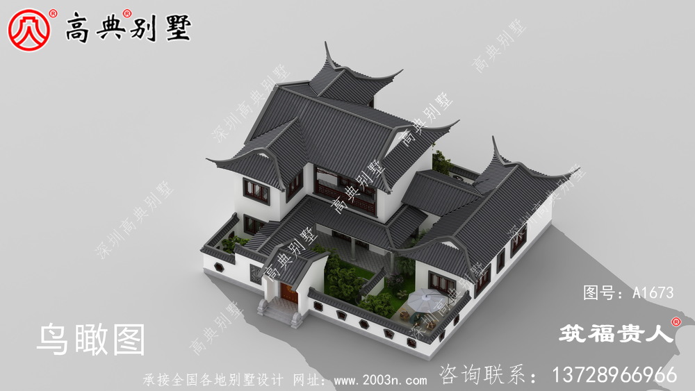這座蘇式園別墅,灰白色搭配效果非常優雅美麗大方,造價便宜
