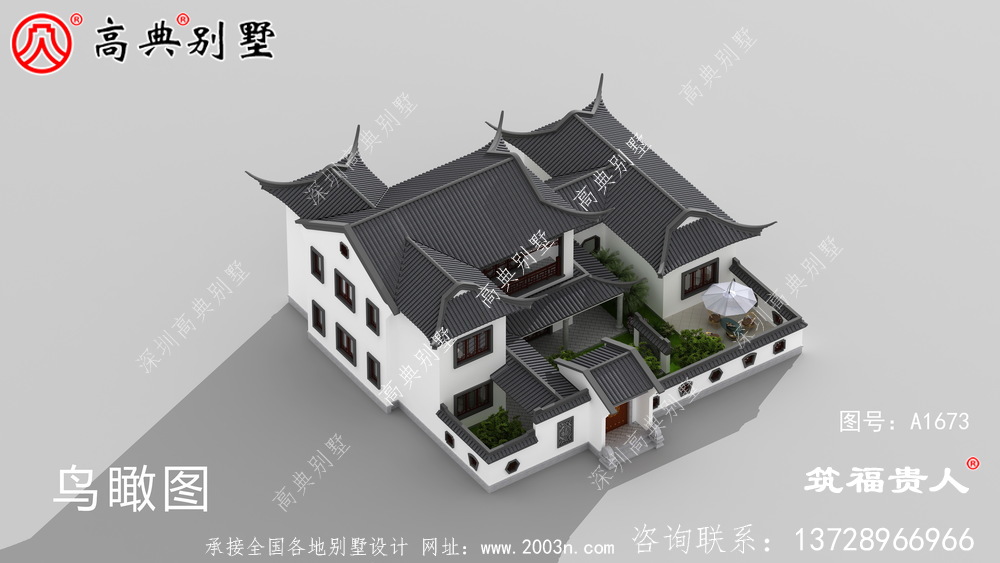 這座蘇式園別墅,灰白色搭配效果非常優雅美麗大方,造價便宜