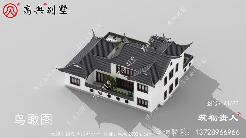 這座蘇式園別墅,灰白色搭配效果非常優雅美麗大方,造價便宜