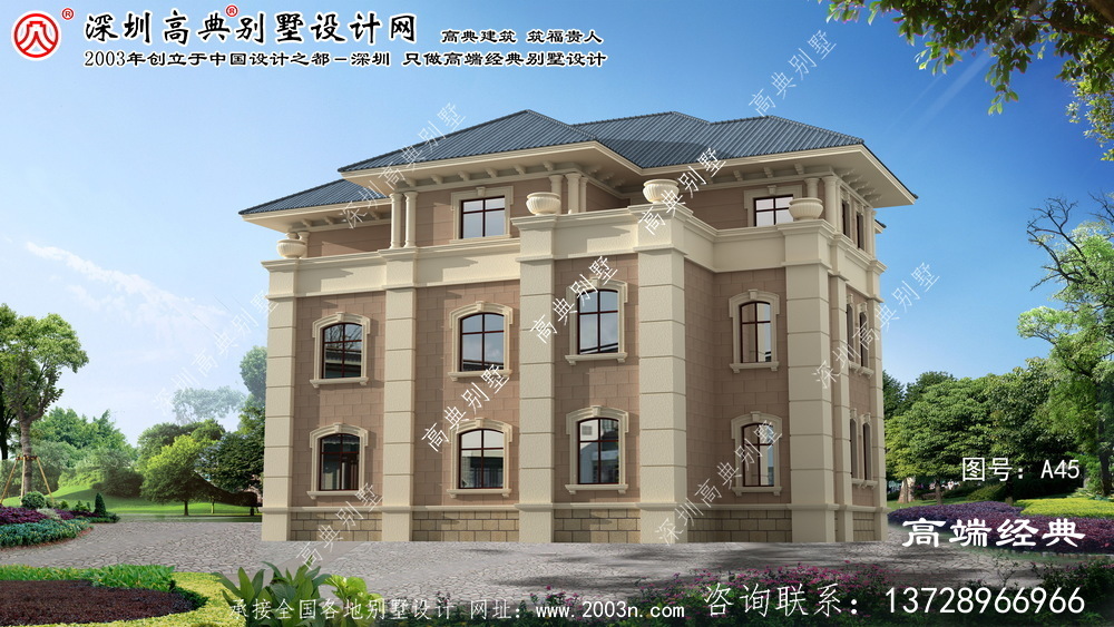秀城區自建三層別墅設計圖