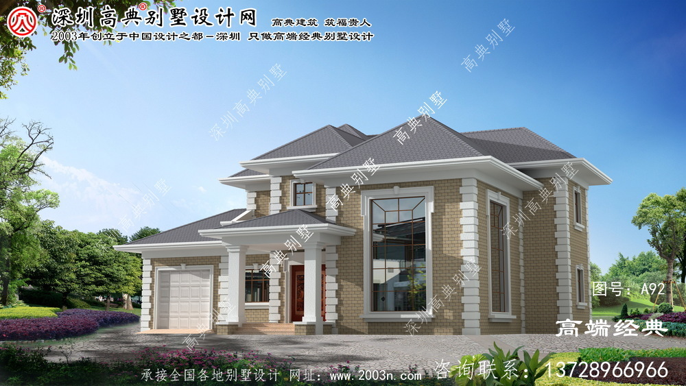 懷遠(yuǎn)縣兩層別墅設(shè)計(jì)圖