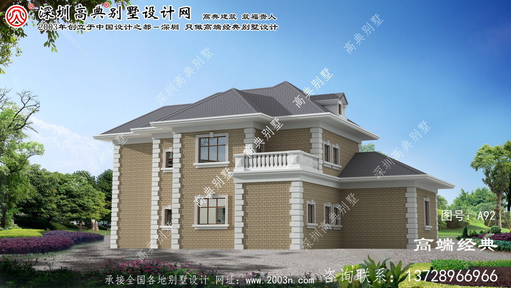 懷遠(yuǎn)縣兩層別墅設(shè)計(jì)圖