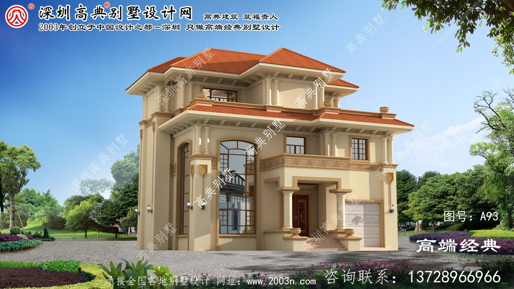 江山市三層小別墅設(shè)計(jì)圖紙