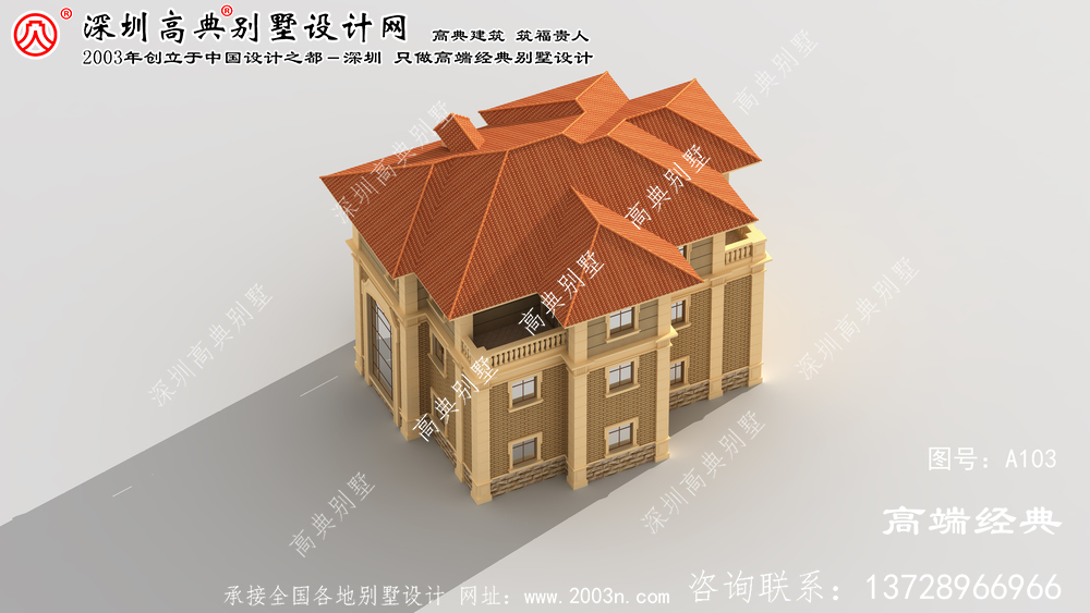五河縣歐式別墅外觀效果圖