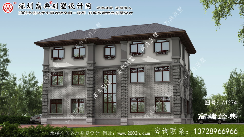 薊縣三層雙拼別墅設計圖