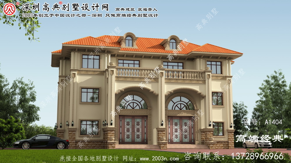 淶水縣三層雙拼別墅效果圖 淶水縣三層雙拼別墅效果圖