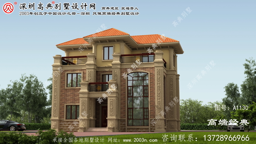 長沙市150平方三層別墅設計圖紙 長沙市150平方三層別墅設計圖紙