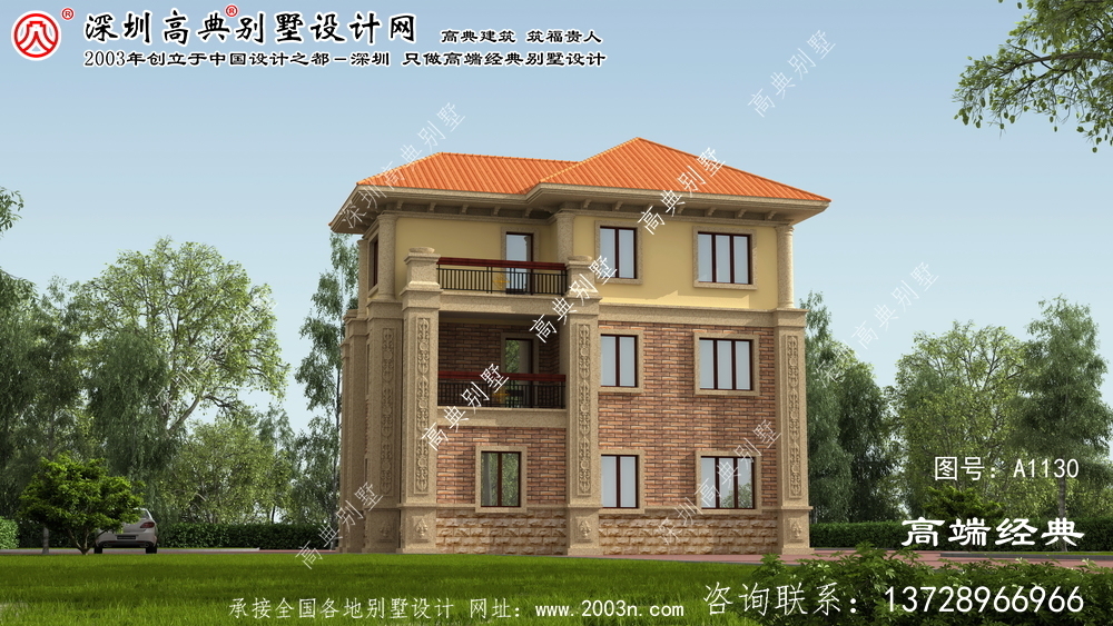 長沙市150平方三層別墅設計圖紙