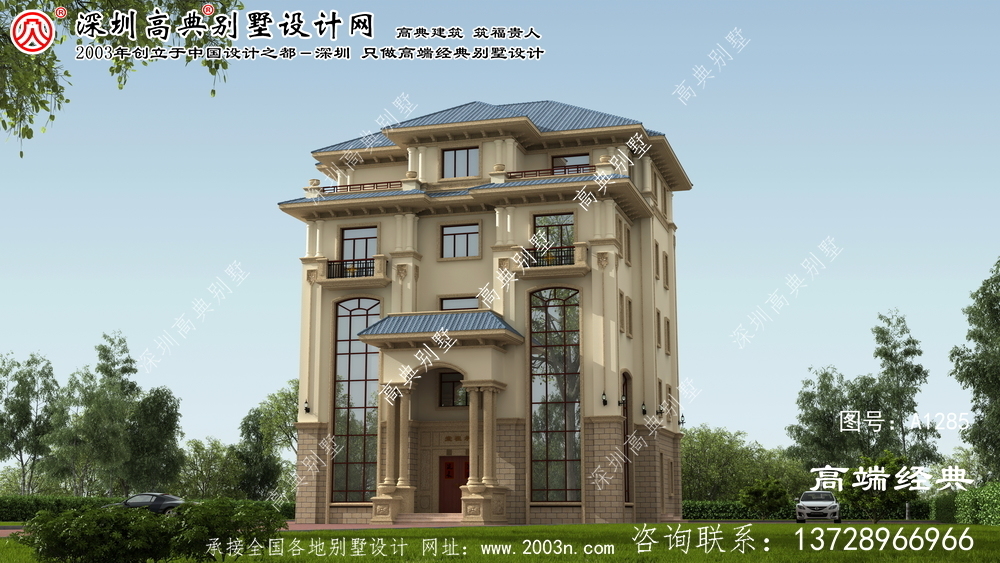 婁底市15x15米大別墅設計圖