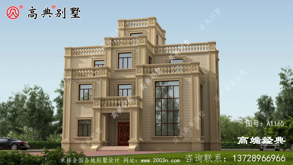 阿合奇縣簡約農村三層別墅