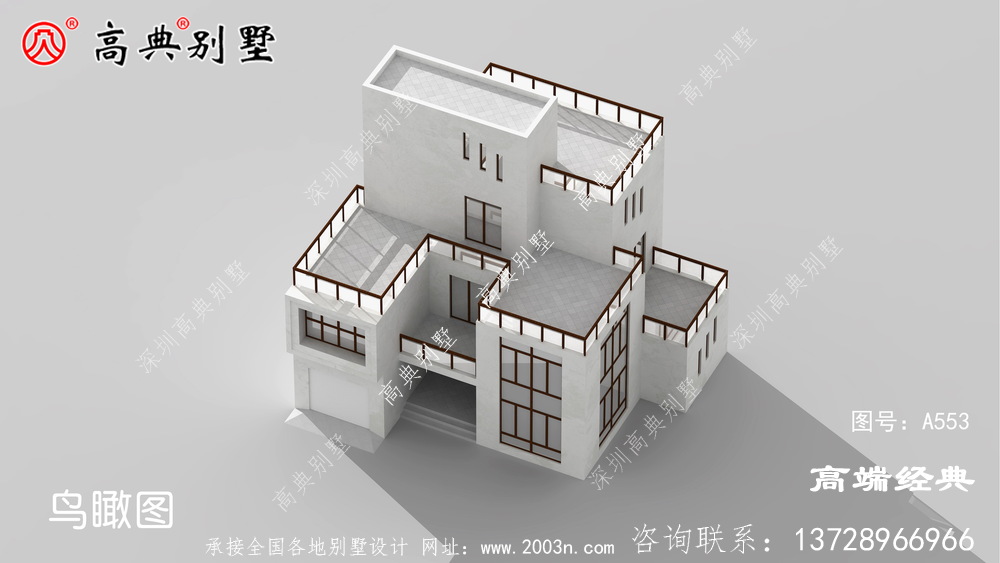 農村現代三層別墅圖片