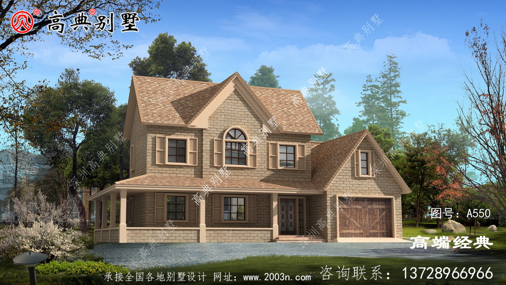 農村新建別墅,美式風格