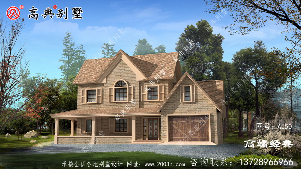 農村新建別墅,美式風格