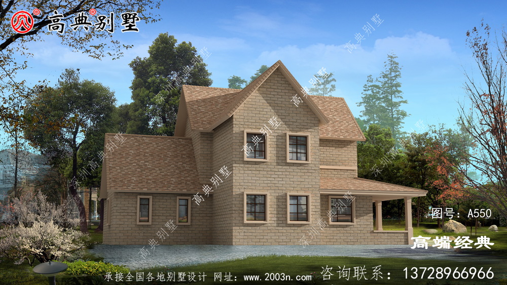 農村新建別墅,美式風格