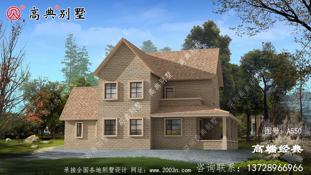 農村新建別墅,美式風格