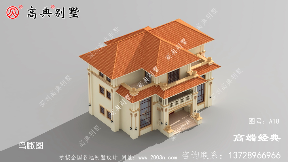 農村別墅2層半雙復式設計采光好