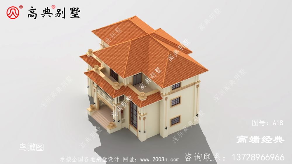 農村別墅2層半雙復式設計采光好