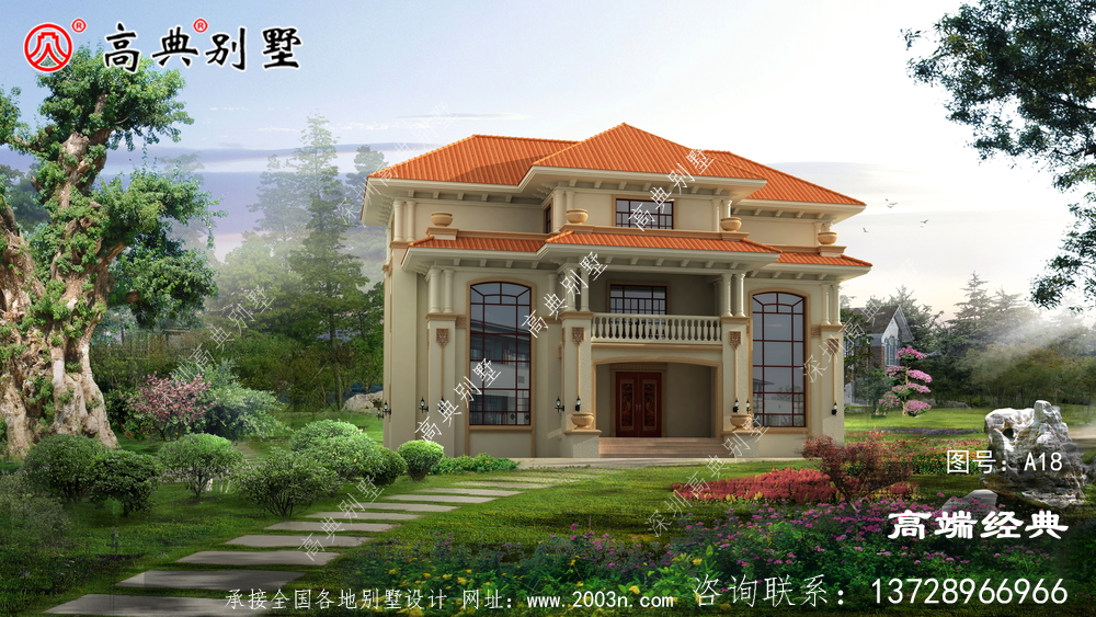 農村別墅2層半雙復式設計采光好