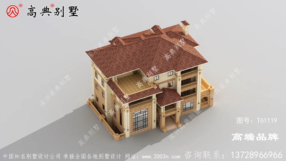 3層別墅設(shè)計圖簡約明朗的歐式風