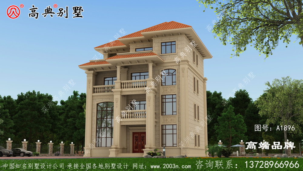簡單實用的四層樓房設計圖