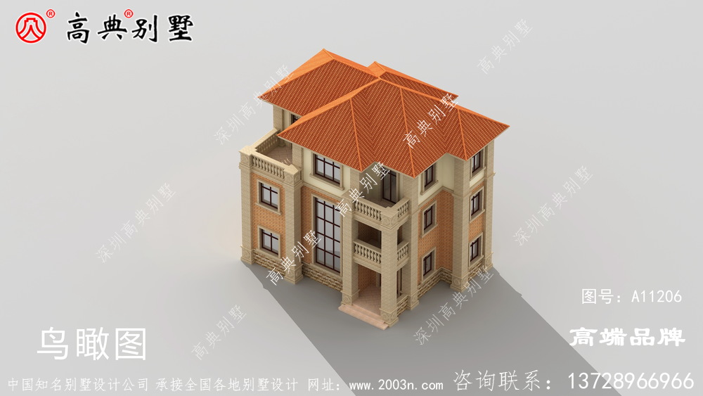 三層別墅設計圖外觀造型簡潔大方