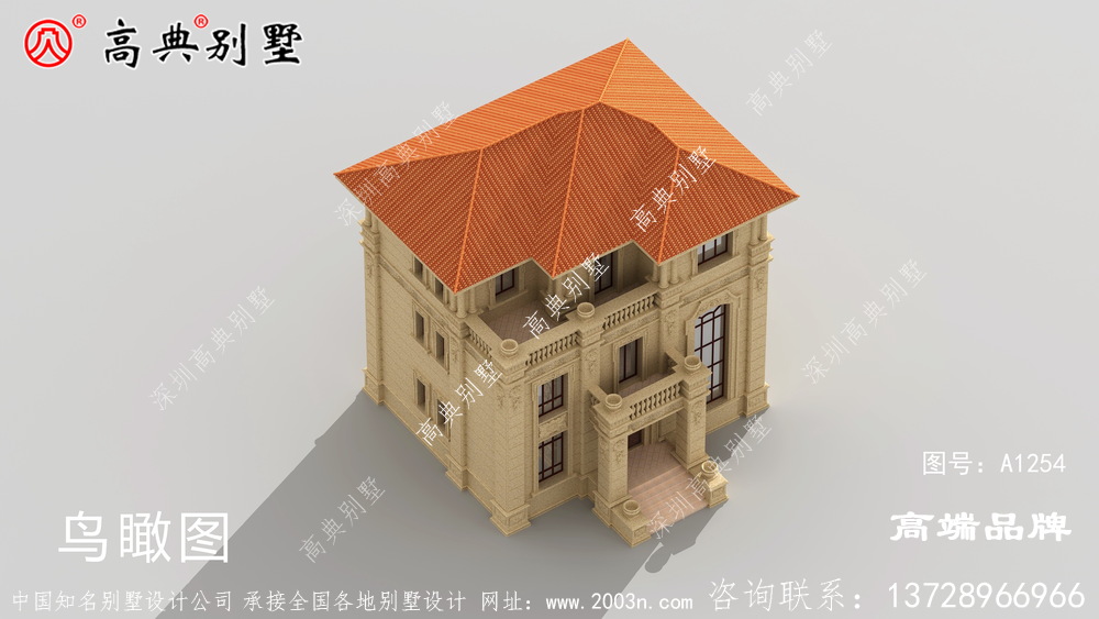 農村房屋設計效果圖三層室內均帶堂屋