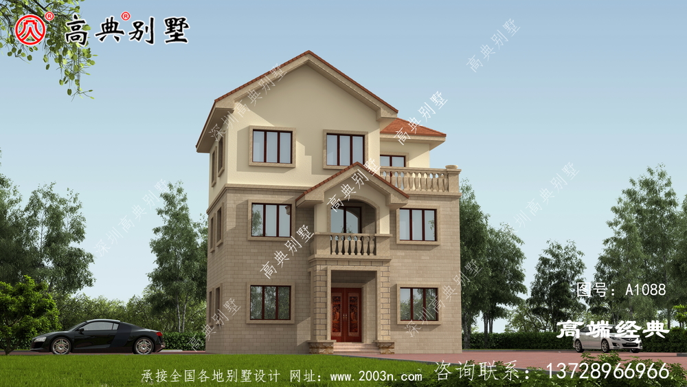 江山市三層自建房圖，外觀時尚布局講究，經得起時間的考驗