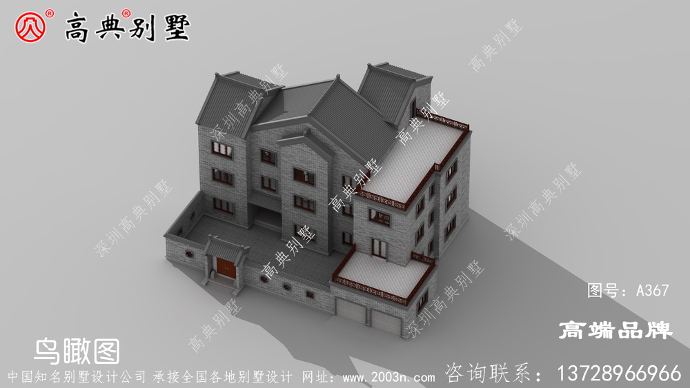 三層設計圖造型非常豪華氣派	