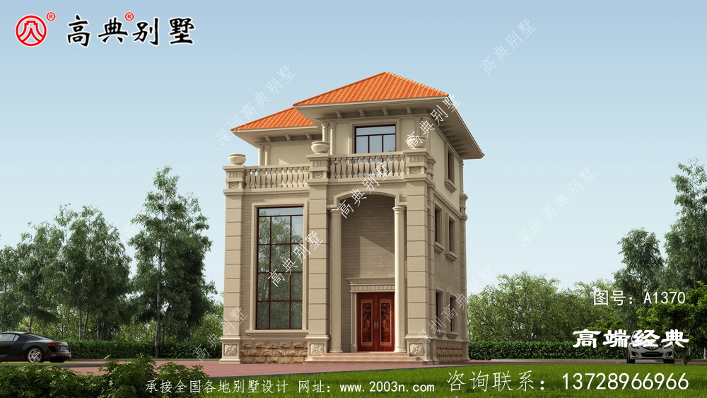 統(tǒng)一的色調(diào)搭配大量的玻璃,使別墅造型立體前衛(wèi)