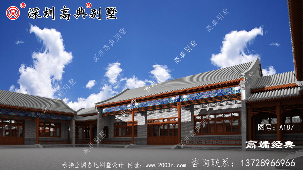 農村二層四合院設計圖，秒殺各種洋別墅