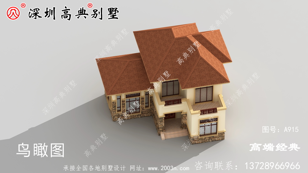 二層樓設計圖，簡單經濟又美觀，這樣的別墅誰建誰好看