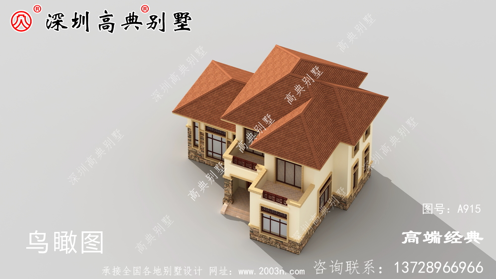 二層樓設計圖，簡單經濟又美觀，這樣的別墅誰建誰好看