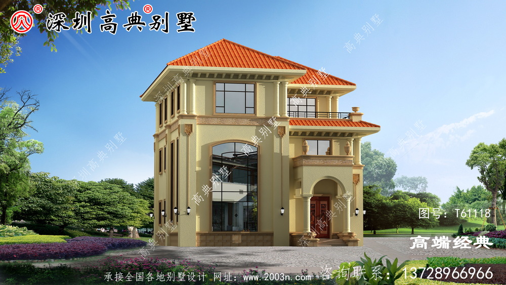 三層農村小別墅設計圖,簡約而不簡單,造價還實惠