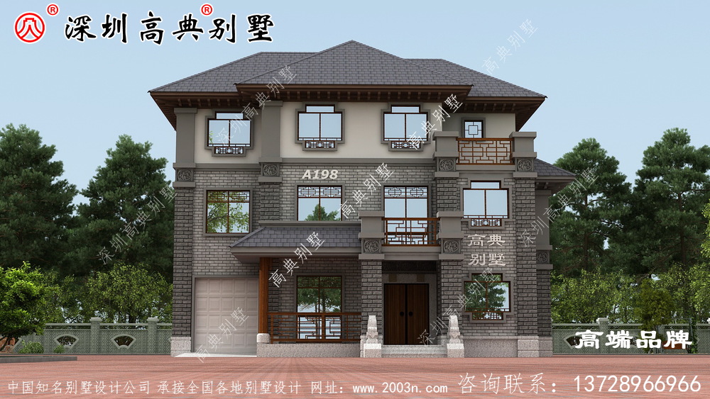 自建三層戶型圖，如詩如畫，美的靚眼
