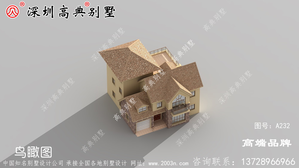 歐式小別墅設計圖，造價60萬，，建一棟在農村超受歡迎
