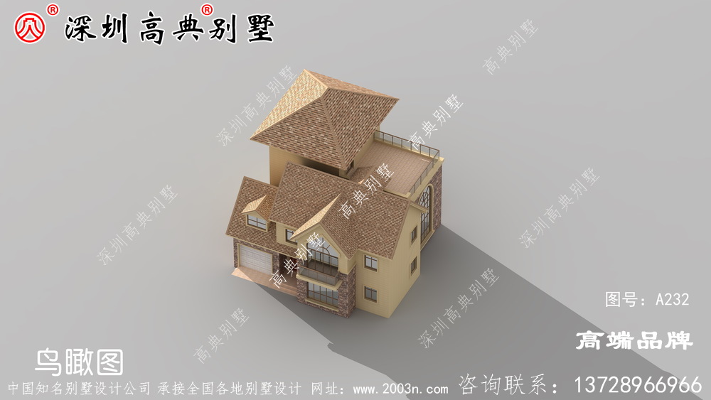 歐式小別墅設計圖，造價60萬，，建一棟在農村超受歡迎