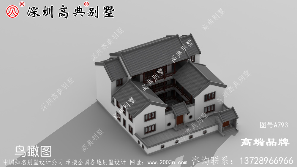 富貴大氣的中式合院別墅設計，每一棟都可以傳承百年