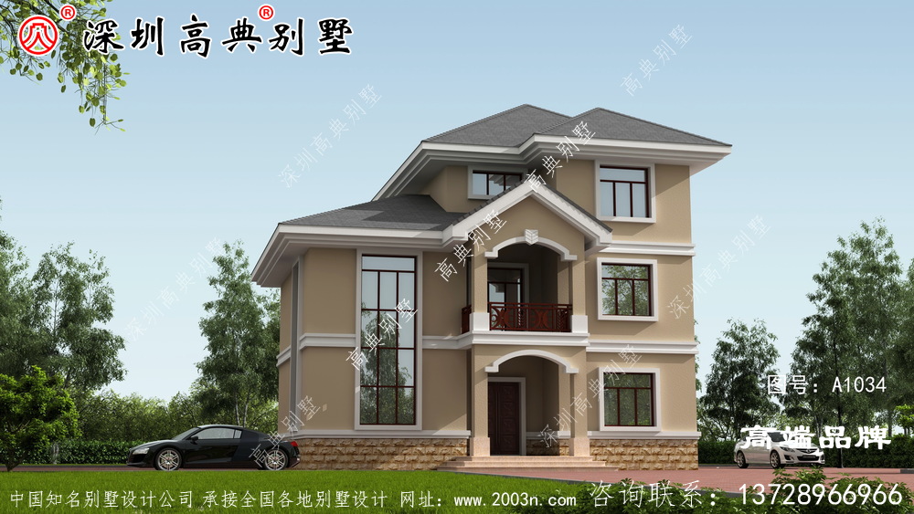 簡單的自建房設計圖，外型美觀，造價經濟