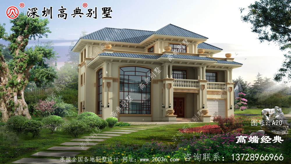 農村二層半樓房的設計圖,比在城市買更劃算。