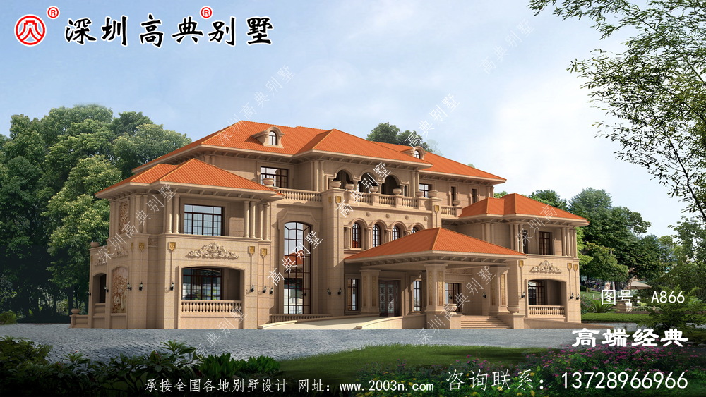 農村最漂亮三層別墅設計圖,實用美觀又經濟