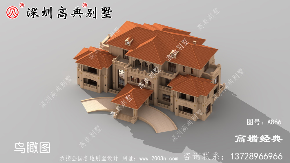 農村最漂亮三層別墅設計圖,實用美觀又經濟
