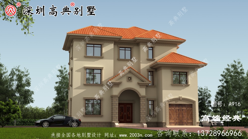 農(nóng)村三樓別墅的最佳設(shè)計(jì)圖,我也想住在這樣的房子里。