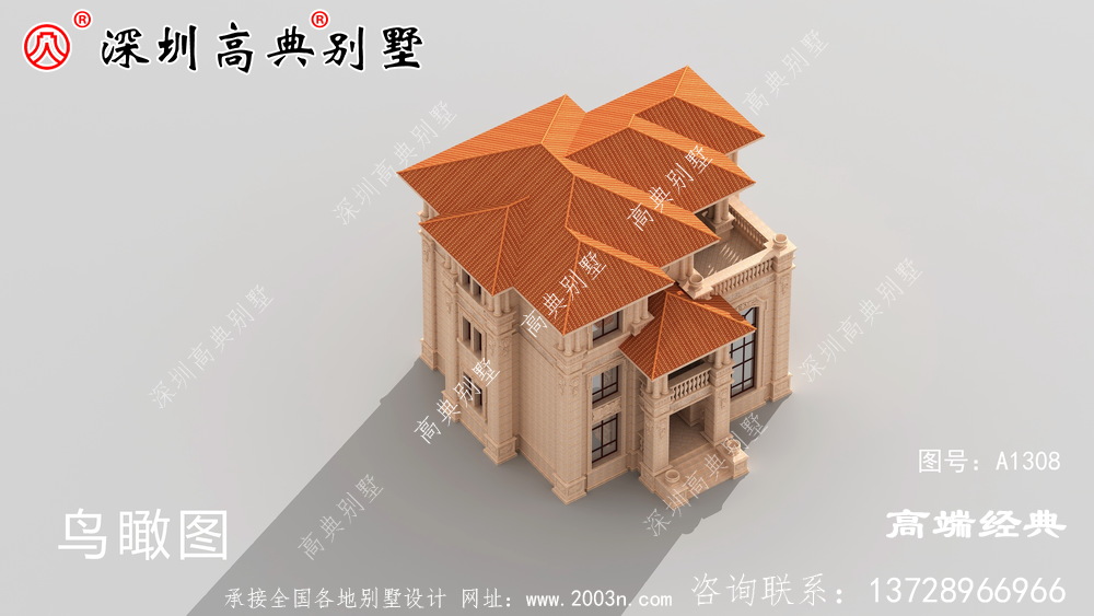 獨棟三層別墅設計圖，建筑太豪華了，讓鄰居羨慕不已。