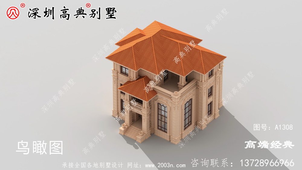 獨棟三層別墅設計圖，建筑太豪華了，讓鄰居羨慕不已。