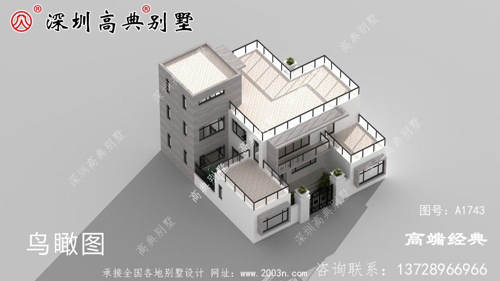 歐式風(fēng)格三層小洋樓外觀圖,外觀,符合農(nóng)村住宅設(shè)計(jì)。