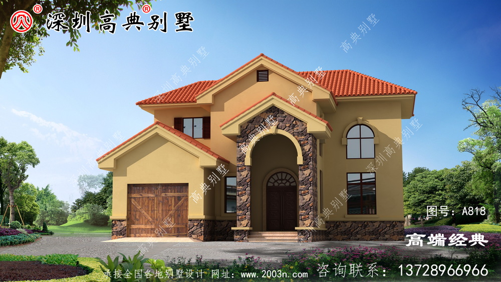 占地面積小,建一棟最漂亮的二層小別墅