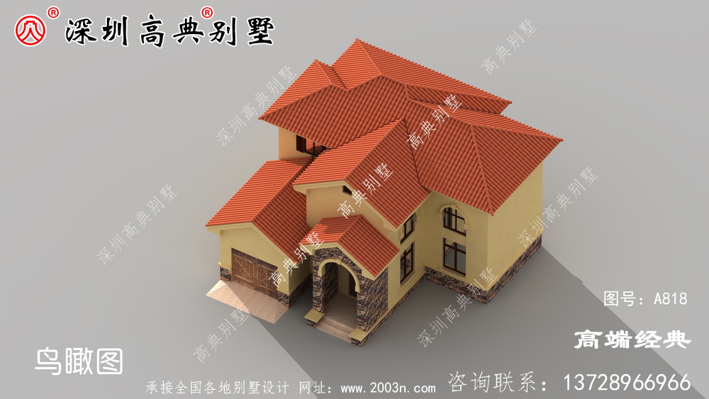 占地面積小,建一棟最漂亮的二層小別墅