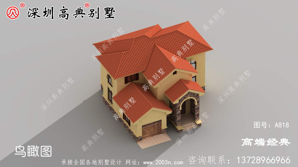 占地面積小,建一棟最漂亮的二層小別墅