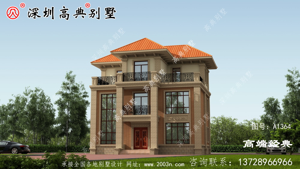 鄉村三層別墅最美，經濟實用，無需借錢即可建造。